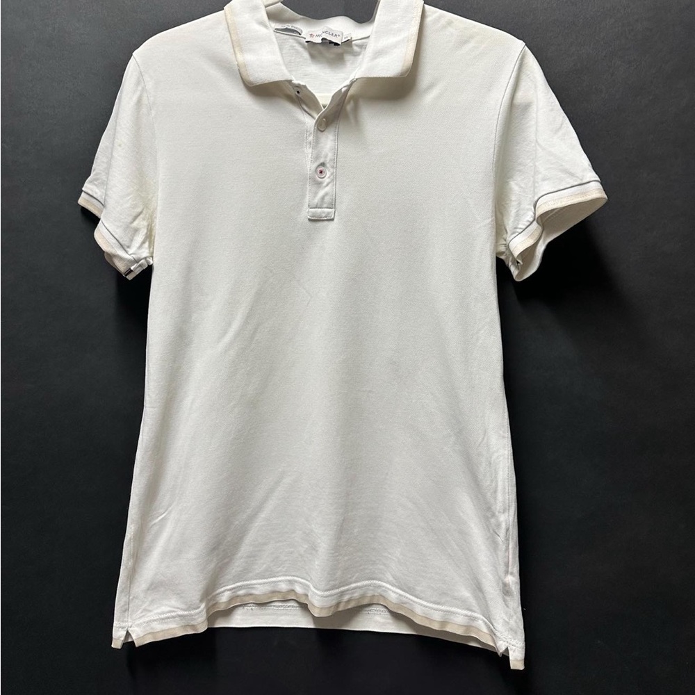 Moncler Classic White Polo Shirt